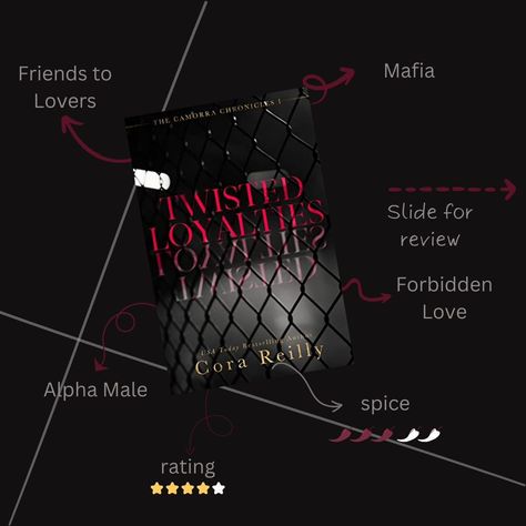 📚: Twisted Loyalties by @corareillyauthor ⭐⭐⭐⭐ ⋅ • ✦ ⋅ • ⋅ ✧ ⋅ • ⋅ • ~ Friends to Lovers ~ Slow Burn ~ Forbidden Love ~ Mafia ~ Alpha Male ⋅ • ✦ ⋅ • ⋅ ✧ ⋅ • ⋅ • Twisted Loyalties by Cora Reilly captivated me, leading me to crave more of her writing. It's the start of The Camorra Chronicles spin-off, a series I didn't plan on exploring but couldn't resist. Fabiano and Leona's journey from friends to lovers in the face of forbidden love held me spellbound. Fabi's devotion to Leona touched my h... Twisted Loyalties Cora Reilly, From Friends To Lovers, Book Tropes, Camorra Chronicles, Diya Decoration, Books Fiction, Tbr List, Friends To Lovers, Fantasy Books To Read