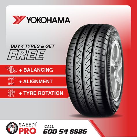 Yokohama Tires are world renowned for their quality and reliability.  From high-performance ADVAN series to rugged GEOLANDAR tires, at Saeedi Pro you can find the perfect fit for your vehicle and enjoy top-notch service and unmatched quality.  Trust Saeedi Pro for the widest range of Yokohama Tires, the best prices, and expert care.  Enquire Now 📞 600 54 8886 ⁠ 📲 WhatsApp +971 52 903 3041 ⁠ #YokohamaTires #BuyTyres #UAECars #Newtyres #DubaiTyres #DubaiTireShop #TyresDubai #TyrePromotions Dubai Shopping, Tyre Brands, Tyre Shop, Car Posters, New Tyres, Creative Video, Yokohama, In Dubai, Car Tires