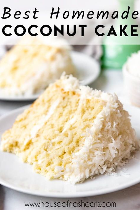 Coconut Cake From Scratch, Best Coconut Cake Recipe, Vegan Coconut Cake, White Chocolate Coconut, Coconut Cream Cheese Frosting, Coconut Cream Cake, Coconut Muffins, Italian Cream Cakes, Coconut Cake Recipe