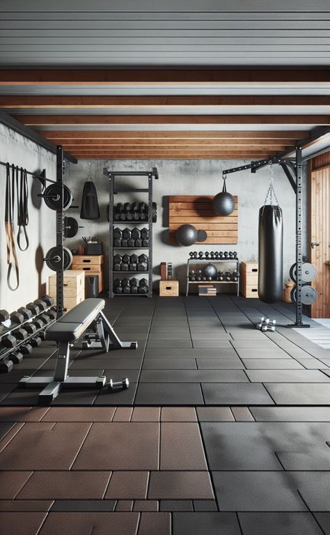 Garage Gym Design, Gym Shed, Spa Hammam, Small Home Gym Ideas, Home Gym Inspiration, Dream Home Gym, Small Home Gym, Home Gym Setup, Home Gym Garage