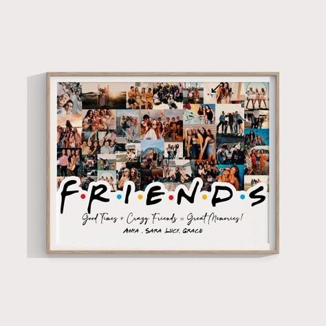 Bff Collage, Best Friend Photo Collage, Friend Photo Collage, Bff Photo, Photos Bff, Collage Foto, Birthday Presents For Friends, Collage Gift, Photo Collage Gift