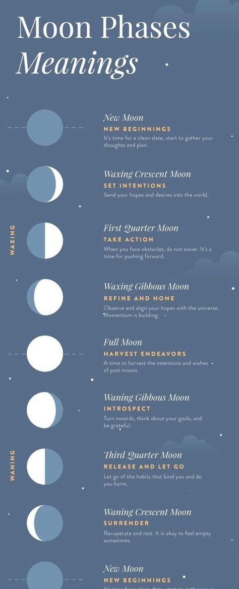 Moon Phases Meaning, New Moon Meaning, Moon Meaning, The Moon Phases, Moon Reading, New Moon Rituals, Moon Journal, Full Moon Ritual, Witch Spell Book