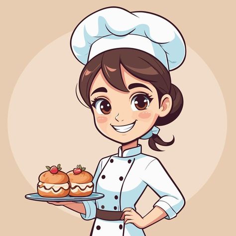 Chef Pictures Cartoon, Chef Vector Illustration, Cartoon Chef Drawing, Cooking Illustration Drawing, Cute Chef Illustration, Cute Chef Cartoon, Chef Drawing, Cooking Cartoon, Cooking Stickers