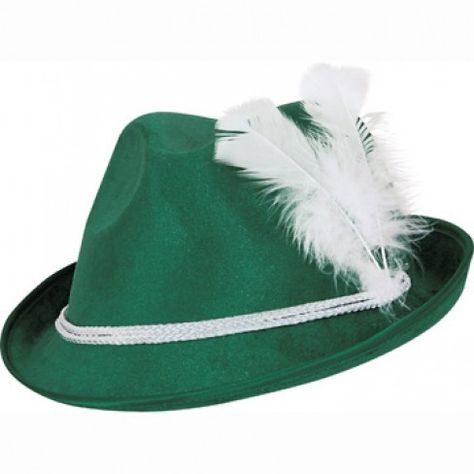 Green alpine hat made out of faux felt material. Perfect Oktoberfest party alpine hat to pair with your costume lederhosen. One size fits most.$10.99 Oktoberfest Decorations, German Costume, Cowboy Costume, Oktoberfest Outfit, Alpine Design, German Beer Steins, Oktoberfest Party, Felt Cowboy Hats, Green Color Schemes