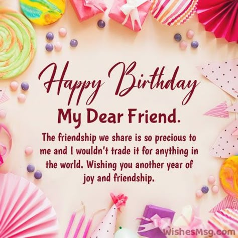 Happy Birthday Dear Friend, Birthday Message For Friend, Birthday Verses For Cards, Wish Happy Birthday, Happy Birthday My Friend, Happy Birthday To A Friend, Happy Birthday Wishes Messages, Birthday Verses, Happy Birthday Bestie