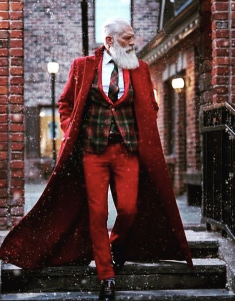 Fashion Santa, Big Nick Energy, Santa Claus Suit, Santa Claus Outfit, Santa Claus Images, Santa Claus Costume, Christmas Suit, Santa Costume, Santa Outfit