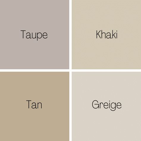 Types of Beige Colors Compared Wardrobe Paint Color Ideas, Taupe Color Pallete, Taupe Wedding Palette, Taupe Interior Paint Colors, Light Tan Paint Colors, Gray Beige Aesthetic, Grey Beige Color Palette, Paint Colors Beige, Beige Color Code