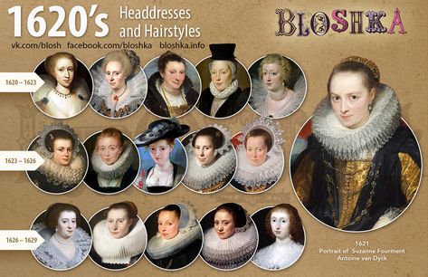 Women’s Headdresses 17th Century on Behance 1600s Hairstyles, 17th Century Hairstyles, Fashion Through The Years, Hairstyles Reference, Historical Hairstyles, 17th Century Fashion, Fashion Timeline, Charles I, Historical Dress