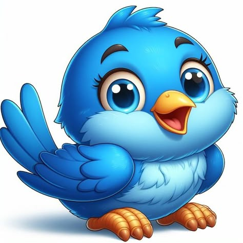 Premium Photo | A blue bird with a blue beak that says quot the blue bird quot Twitter Bird, Winnie The Pooh Gif, Cartoon Wall Painting, Birds For Kids, Bird Cartoon, Shape Chart, Bird Clipart, Animated Animals, Cute Animal Clipart