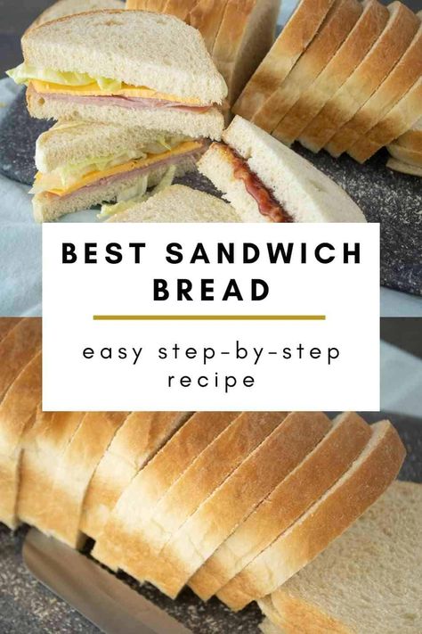 It's an important skill to be able to make your own bread, but how do you get that same chewy, soft texture that you need to make a great sandwich? You just need a few extra but easy steps for a homemade sandwich bread that holds up well with any kind of sandwich filling. Let me show you how! The Best Homemade Sandwich Bread, Best Homemade Sandwich Bread Recipes, Make Your Own Sandwich Bread, How To Make Sliced Bread, Recipe For Sandwich Bread, Thrifty Homemade Sandwich Bread, East Sandwich Bread, American Sandwich Bread, Easy Loaf Of Bread Recipe