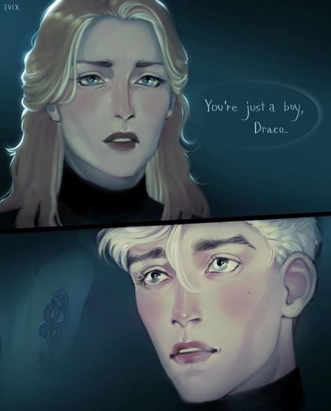 Draco And Luna Fanart, Narcissa Malfoy Face Claim, The Malfoys Family Fanart, Slytherin Harry Potter Aesthetic, Malfoy Family Fanart, Narcissa And Draco, Draco Malfoy Aesthetic Pictures, Slytherin Harry Potter Fanart, Black Family Harry Potter