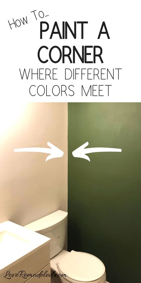 Learn this special trick to painting a corner PERFECTLY!  Its all about painting in the right order!! #paintingtips #painting Painting An Accent Wall, Painting Walls Tips, House Painting Tips, Painting Corner, Accent Wall Paint, Paint Line, Diy Home Repair, Straight Line, Storage Diy