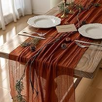 Thanksgiving Home Decorations, Fall Table Runner, Friendsgiving Party, Tafel Decor, Fall Table Runners, Fall Table, Bridal Shower Party, Thanksgiving Decor, Cheese Cloth