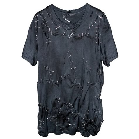 Balmain Black Washed Pierced Tee (13.405 ARS) ❤ liked on Polyvore featuring tops, t-shirts, shirts, tees, women, black shirt, ripped t shirt, relax t shirt, short sleeve shirts and short sleeve tees Distressed Tee Shirt, Ripped Shirt, Balmain Shirt, Balmain Women, Ripped Shirts, Distressed Shirt, Estilo Punk, Short Sleeve Shirts, Cotton Shirts