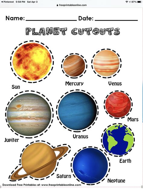 Preschool Outer Space, Planets Activities, Solar System Projects For Kids, Space Theme Preschool, Eight Planets, Planet Crafts, Tata Surya, Solar System For Kids, Space Crafts For Kids