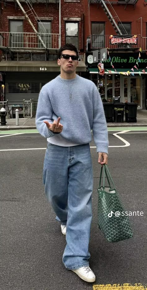 Baggy Jeans Outfit, Masc Outfits, New York Outfits, Streetwear Fall, Classy Outfits Men, Fits Inspo, Street Style Outfits Men, Street Fashion Men Streetwear, Guys Clothing Styles