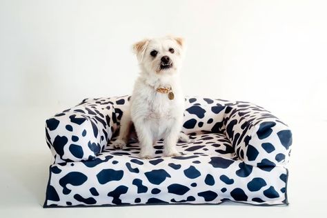 How To Make A Bolster Dog Bed Dog Bed Sewing Pattern, Diy Fabric Crafts, Diy Dog Bed, Bolster Dog Bed, Free Sewing Patterns, Dog Crafts, Diy Dog, How To Sew, Learn To Sew