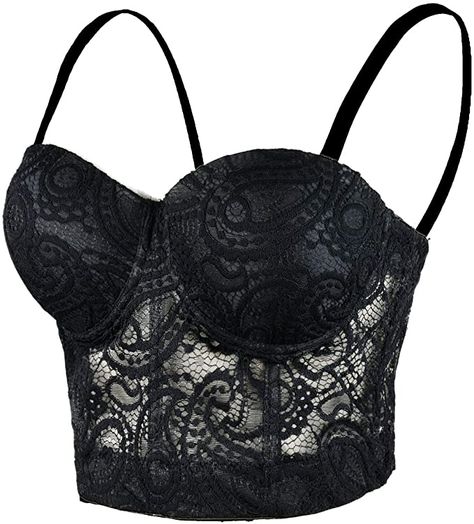 Corset Bra Top, Black Party Corset With Built-in Bra, Black Lace Bustier, Black Corset With Built-in Bra And Tank Straps, Black Corset With Built-in Bra For Club, Black Crop Top Corset With Built-in Bra, Black Lace Corset Top, Black Wedding Gowns, Corset Bra