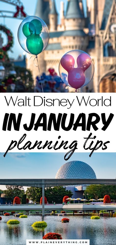 Walt Disney World In January Planning Tips Disney World 3 Day Itinerary, Things You Need For Disney World, Disney World Things To Do, Disney Magic Kingdom Tips, Walt Disney World Trip Planning, New Years At Disney World, Disney World Tips And Tricks For Adults, Disney Hacks Tips, Disney Travel Tips