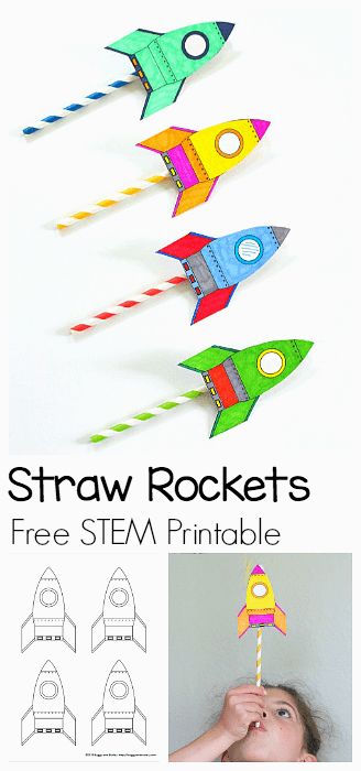 Straw Rockets, Straw Rocket, Rocket Craft, Fun Stem Activities, Camping Activities For Kids, Science Crafts, Space Activities, Kid Experiments, Diy Science