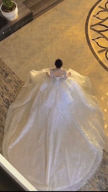 Ball Gown Dresses Aesthetic, White Video Aesthetic, Princess Gowns Aesthetic, Fairytale Dress Princesses Ball Gowns, White Princess Aesthetic, Princess Aesthetic Dresses, Wedding Dress Video, Fairytale Wedding Dress Princesses, Princess Dresses Aesthetic