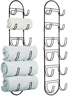 Wall Mount Towel Rack, Rich Bathroom, Toallero Ideas, Metal Towel Racks, Mounted Towel Rack, Bathroom Towel Holder, Organizer For Bathroom, Bathroom Powder Room, Wall Mounted Towel Rack