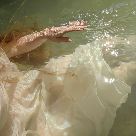 Cute Underwater Pictures, Ethereal Cottagecore Aesthetic, Summer Fairy Aesthetic, White Cottagecore Aesthetic, Ethereal Icons, Fairycore Nature, Ethereal Core, Ethereal Aesthetic, Dreamy Photography