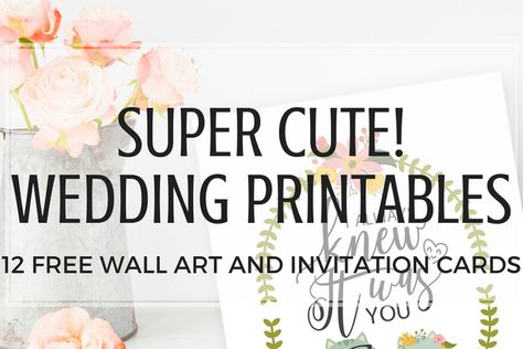 DIY Simple Wedding Invitation Cards And Decorations (Free Printable!) Cute and funny wedding printable cards and wall art with animal couples. #DIY #freeprintable #weddingideas Simple Wedding Invitation Cards, Diy Simple Wedding, Simple Wedding Invitation Card, Animal Couples, Pretty Wedding Invitations, Simple Wedding Invitation, Wedding Planner Binder, Free Wall Art, Wedding Printable