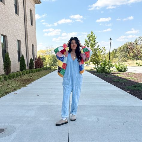 I’ll be wearing this cardigan until further notice😍🌈✨ To shop, like & COMMENT “SHOP” for direct links! ✨Follow @madisondanielle4 for more daily outfit inspo! • • https://liketk.it/4XaDF fall outfits | fall inspiration | fall outfit inspo | mom outfit | outfit idea | viral cardigan | chunky cardigan | funky outfit | overalls | fall outfits | fall outfit inspo | fall find | fall inspo | thanksgiving outfit idea | fall aesthetic | outfit Inspo | cute and comfy style | neutral outfits | mom outf... Overalls Fall Outfits, Overalls Fall, Fall Aesthetic Outfit, Outfits Mom, Boho Inspo, Neutral Outfits, Mom Outfit, Fall Inspiration, Fall Inspo