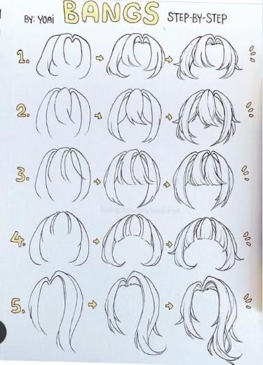 Front Facing Hair Drawing, Simple Anime Hair, How To Draw Manga Hair, Hair Draw Tutorial, Anime Hair Sketch, Simple Hair Drawing, Hair Drawing Tut, Hair Sketch Tutorial, Hair Base Drawing