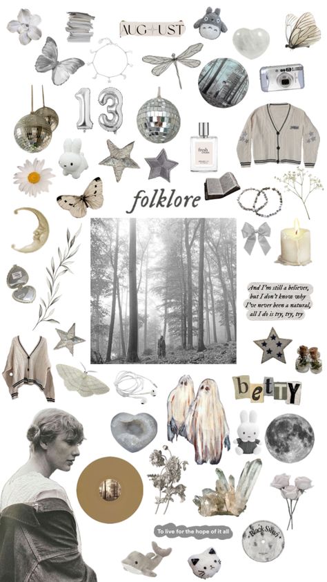 folklore wallpaper #folklore #folkloreaesthetic #wallpaper #collageart #taylorswift #mirrorball #august #cardigan #folklorelovetriangle #folkloreera Folklore Scrapbook, Folklore Mirrorball, Folklore Asethic, Folklore Phone Case, Folklore Gift Ideas, Folklore Prints, Folklore Painting, Folklore Collage, Folklore Moodboard