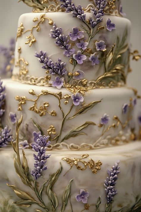 Wedding cake display. Fondant hand-painted with lavender blossoms, gold leaf accents.

Ready to take your wedding cake from traditional to trendsetting? Welcome to the awe-inspiring art of watercolor wedding cakes — a delightful blend of creativity, delectable taste, and color that promises to add an unforgettable touch to your special day. This is not just about picking a cake anymore, it’s…

Read more: https://tastywed.com/generated-post-26-stunning-watercolor-wedding-cake-design-inspirations/ Fairy Themed Wedding Cake, Ethereal Cake Design, Purple Gold Wedding Cake, Fantasy Wedding Cakes, Purple Flower Wedding Cake, Rapunzel Wedding Cake, Wisteria Wedding Cake, Wedding Cakes 2024, Wedding Cakes With Purple