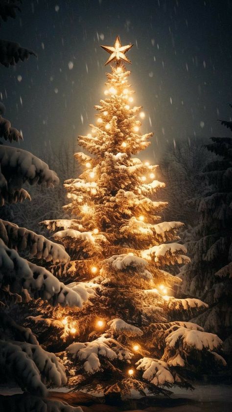 Christmas Wallpaper Hd, Christmas Tree Images, Christmas Tree Wallpaper, Christmas Forest, Christmas Wallpaper Backgrounds, Christmas Scenery, Christmas Phone Wallpaper, Winter Plants, Wallpaper Iphone Christmas