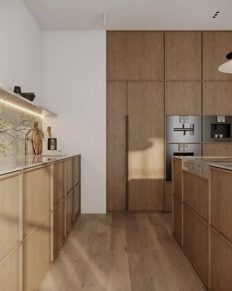 Shop Kitchens | Corner Renovation Modern Oak Kitchen, Japandi Style Kitchen, Kitchen Japandi, Scandinavian Kitchens, Scandi Kitchen, Light Wood Kitchens, White Oak Kitchen, Oak Kitchen Cabinets, Minimalist Kitchen Design