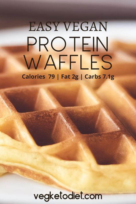 Vegan Protein Waffles, Vegan Keto Breakfast, Carb Quick, Keto Waffles, Low Carb Waffles, Keto Meatballs, Keto Protein, Vegan Waffles, Vegan Keto Recipes