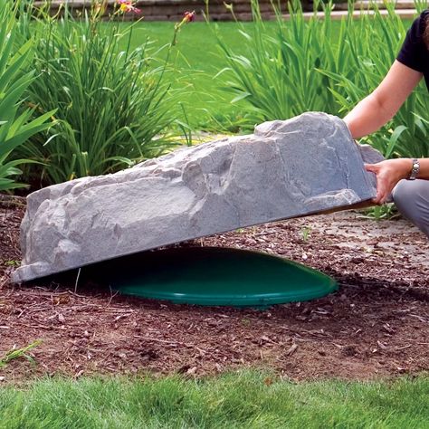 The Dos and Don'ts of Landscaping Around Your Septic Tank Septic Mound Landscaping, Septic Tank Covers, Cobblestone Walkway, Artificial Rocks, Faux Rock, Hydrangea Care, Flat Rock, Rock Garden Landscaping, Garden Accents