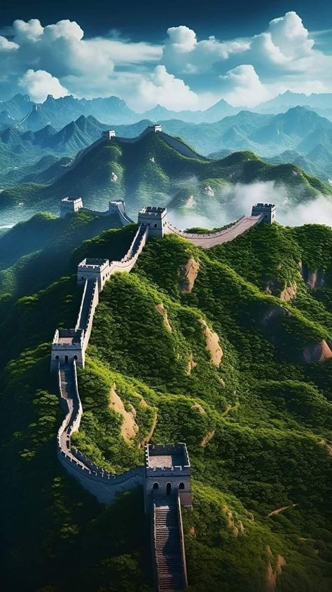 China Pics, Tea Wallpaper, Amoled Wallpapers, Lucky Symbols, Great Wall Of China, Drone Photos, Beautiful Locations Nature, Great Wall, Alam Yang Indah