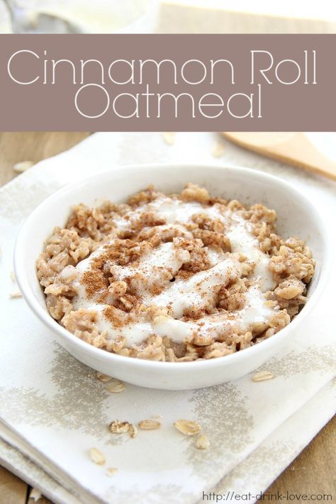 Oatmeal Drink, Cinnamon Roll Oatmeal, Breakfast Cinnamon, Easy Oatmeal Recipes, Roll Food, Healthy Oatmeal Recipes, Healthy Food Habits, Baking Powder Uses, Easy Oatmeal