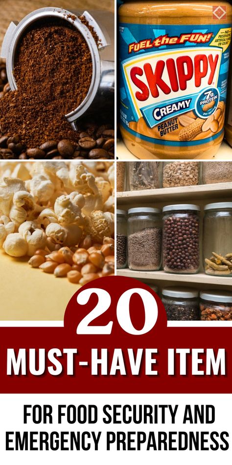 Ensure your family’s food security with these 20 must-have stockpile items! From non-perishable staples to budget-friendly bulk buys, this list helps you prepare for emergencies while saving money. Save this pin for practical survival techniques and long-term food storage tips! Staple Food Items, Bulk Buying Storage, Non Food Items To Stockpile, Best Food Storage Items, Food Storage Tips, Long Term Food Storage List, Food Saving Tips, Pantry Must Haves Food, Prepping Food Survival