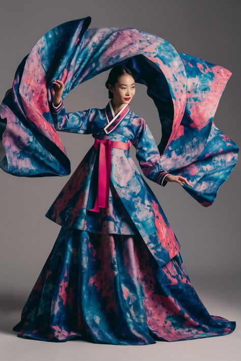 Hanbok’s Abstract Beauty Traditional South Korean Clothing, Unique Traditional Dresses, Hanfu Inspired Fashion, Elemental Outfits, Korean Hanbok Modern, Hanbok Design, Beautiful Hanbok, Korean Heritage, Korean Traditional Dress Hanbok