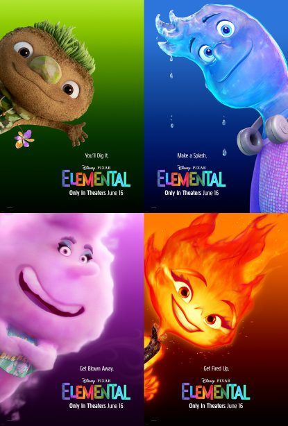 Elemental The Movie, Disney Pixar Elemental, Elemental Movie Art, Disney Elemental Art, Elemental Movie Drawing, Elemental Movie Pixar, Elemental Cake, Elemental Poster, Elemental Movie Fanart