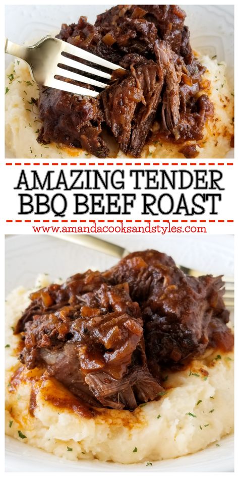 Slow Cooker Bbq Beef Roast, Beef Rib Roast Crock Pot, Recipes That Use Beef Roast, Pulled Beef Roast Crockpot Recipes, Roast Beef Ideas Meals, Bbq Roast Instant Pot, Things To Make With Beef Roast, Meals With Roast Meat, Dinner With Roast