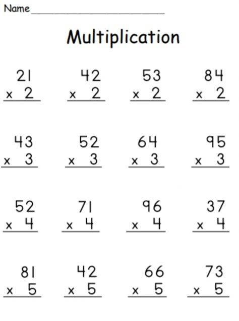 Multiplication 2 digit by 1 digit (with regrouping) - Interactive worksheet Multiplication Worksheets 2 Digit By 1 Digit, Multiplying 2 Digit By 1, Math Work Sheet For Grade 3, 2 Digit By 1 Multiplication, Multiplication Worksheets 2 3 4 5, Worksheet Grade 3 Math, Fourth Grade Multiplication Worksheets, Math For Grade 3 Worksheets, Multiply Worksheet Grade 2