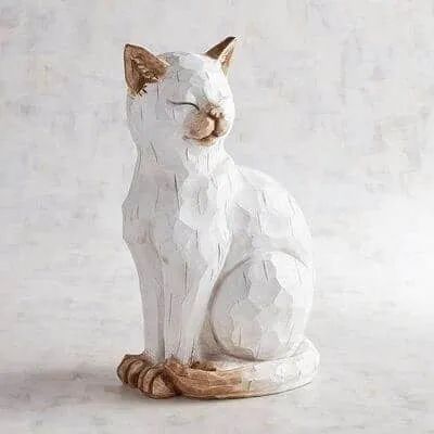 25 Fabulous Cat Figurines For Your Home and Garden | Raise a Cat Woodland Fox, Ancient Statues, Curious Creatures, Wood Carving Patterns, Cat Statue, Wood Carving Art, Wooden Animals, Cat Decor, Whittling