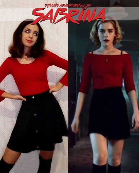 Dressing like Netflix TV show characters| ig: (@nicoledalipi) Halloween Costume Ideas Tv Shows, Serie Tv Outfit, Tv Show Outfits Ideas, Series Characters Costumes, Sabrina Netflix Outfits, Chilling Adventures Of Sabrina Costume, Tv Show Characters Costumes, Tv Show Character Outfits, Netflix Characters Outfits