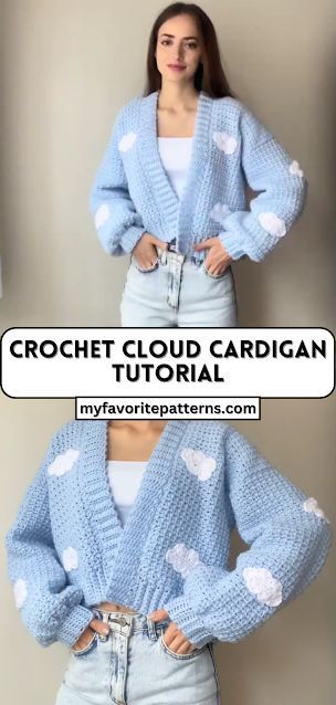 Crochet enthusiasts, get ready to embark on a creative journey as we delve into the world of the Crochet Cloud Cardigan. This versatile and stylish piece is perfect for adding a touch of warmth and elegance to your wardrobe. In this tutorial, we’ll guide you through the process of creating your very own cloud-like cardigan, […] Crochet Cloud Cardigan Pattern Free, Crochet Cardigan Design Pattern, Crochet Cardigan Color Ideas, Cloud Blanket Crochet, Kawaii Crochet Cardigan, Crochet Chunky Cardigan Pattern Free, Cardigan Outfit Crochet, Chunky Crochet Cardigan Pattern Free, Cardigan Crochet Patron