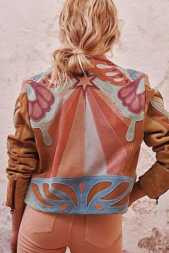 Free People Leather Jacket, Patchwork Jacket, Western Boho, Diy Couture, Jacket Design, Ponchos, Diy Fashion, Boho Outfits, Circus