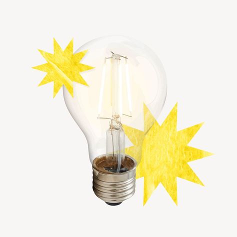 Light bulb, sparkling with fresh ideas vector | premium image by rawpixel.com / Nunny Business Collage, Scrapbook Overlay, Instagram Branding Design, Graphic Shapes Design, Scrapbook Elements, Graphic Shapes, Collage Elements, Scrapbook Printing, Shapes Design