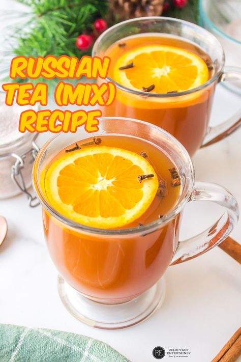 Tang Russian Tea Recipe, Hot Spiced Tea Recipe With Tang, Tang Drink Mix Recipes, Tang Recipes Drinks, Tang Tea Recipe, Orange Spice Tea Recipe, Russian Tea Recipe Tang, Spiced Tea Recipe With Tang, Hot Spiced Tea Recipe