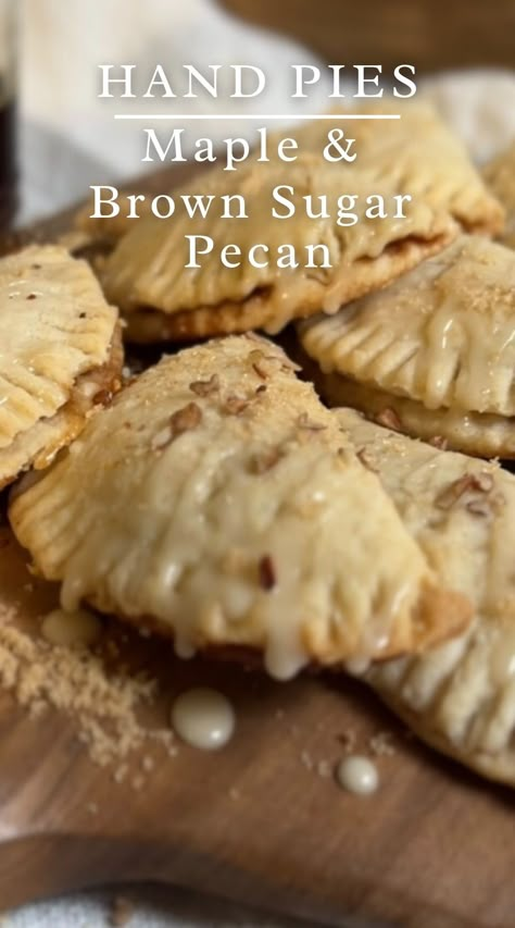 Fry Pie Dough, Air Fried Hand Pies, Pecan Hand Pie Recipe, Custard Hand Pies, Hand Pies Dessert, Savory Fried Pies, Baked Hand Pies Recipes Easy, Thanksgiving Hand Pies, Healthy Hand Pies